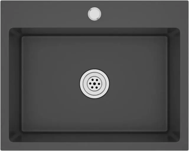 Alt view image 2 of 12 - vidaXL Handmade Kitchen Sink Black Stainless Steel