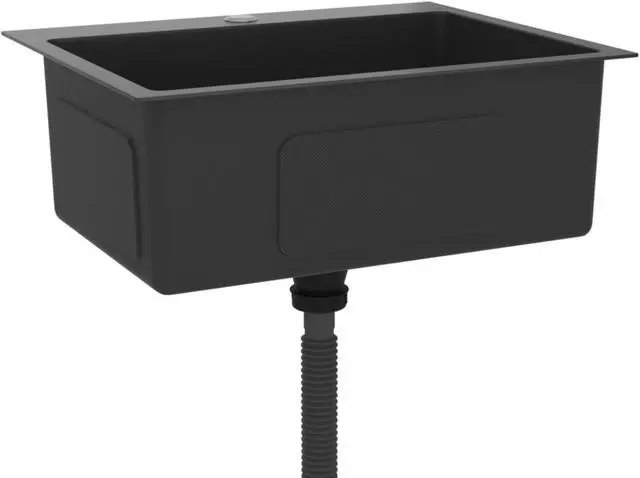 Alt view image 3 of 12 - vidaXL Handmade Kitchen Sink Black Stainless Steel