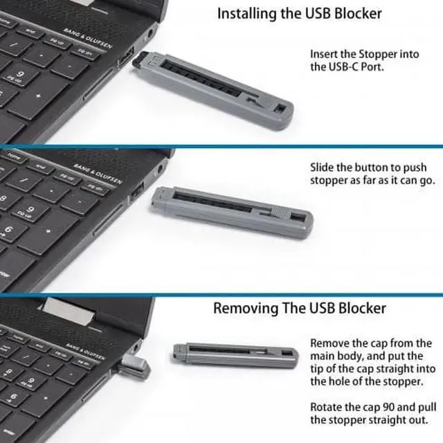Alt view image 16 of 17 - USB Port Blocker with 1 Key and 6 USB Type A Lock