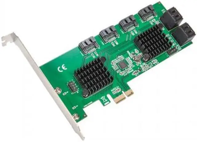 Alt view image 8 of 12 - 8 Port SATA III to PCIe 3.0 x1 NON-RAID Expansion Card