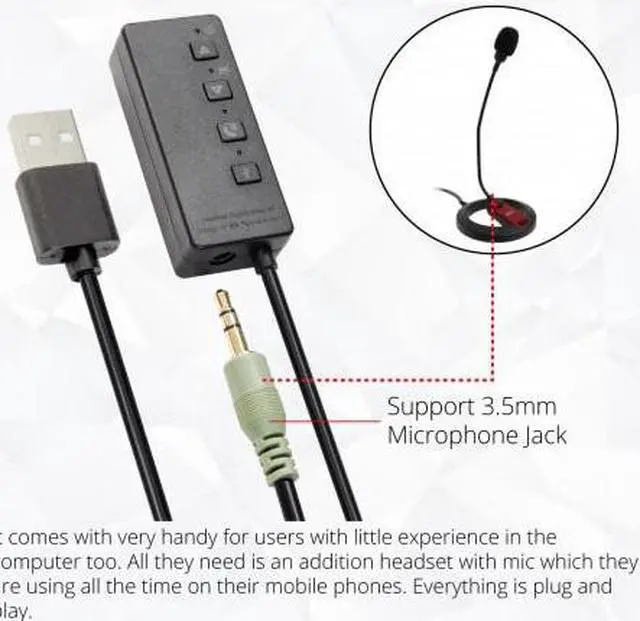 Alt view image 6 of 8 - USB Headphone Digital Adapter for Microsoft Teams and Lync