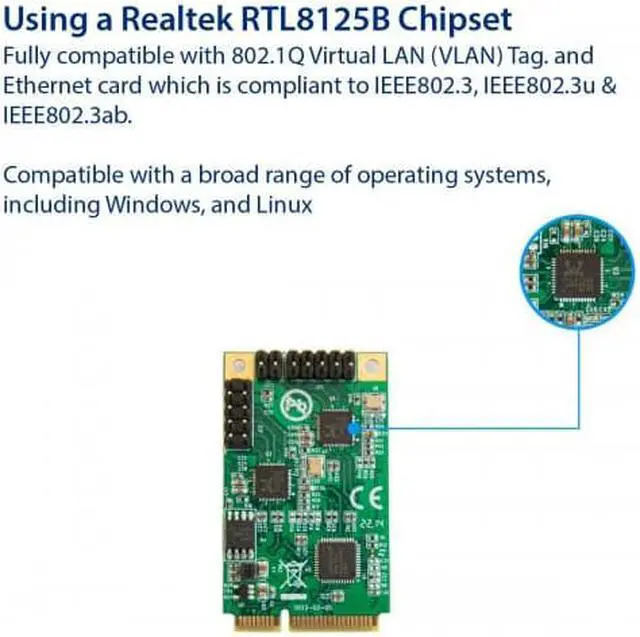 Alt view image 9 of 12 - Dual 2.5 Gigabit mini PCIe Ethernet Network Expansion Card