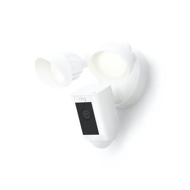 Alt view image 14 of 20 - Ring Floodlight Cam Wired Plus with Motion-Activated 1080p HD Video - White  B08F6GPQQ7