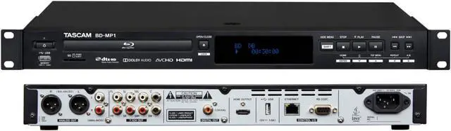 Alt view image 7 of 11 - Tascam BD-MP1 Professional-Grade Rackmount Blu-ray Player with SD and USB Playback