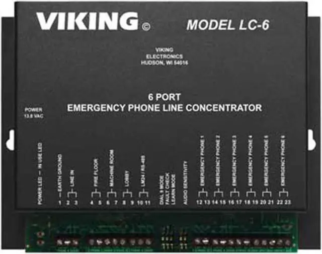Alt view image 14 of 14 - VIKING ELECTRONICS VK-LC-6 6 Port Line Concentrator for Emergency