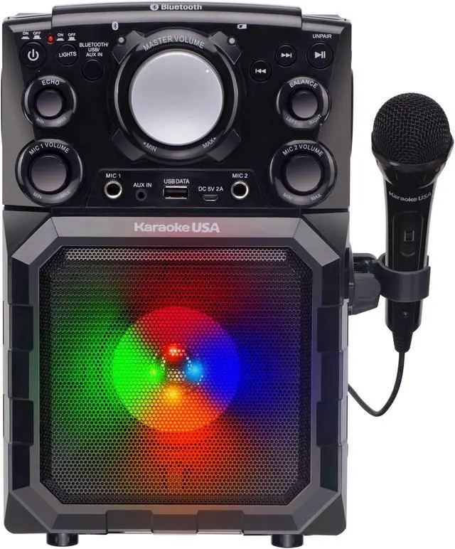 Alt view image 5 of 5 - Karaoke USA GQ410 Portable MP3 Karaoke Player with Bluetooth