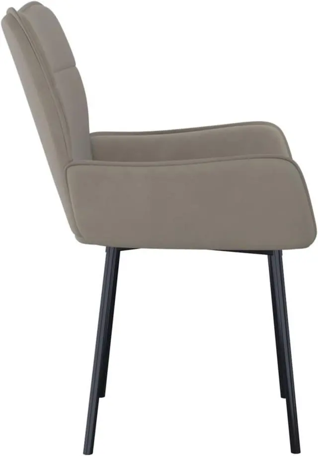 Alt view image 6 of 12 - vidaXL Dining Chairs 2 pcs Light Gray Velvet