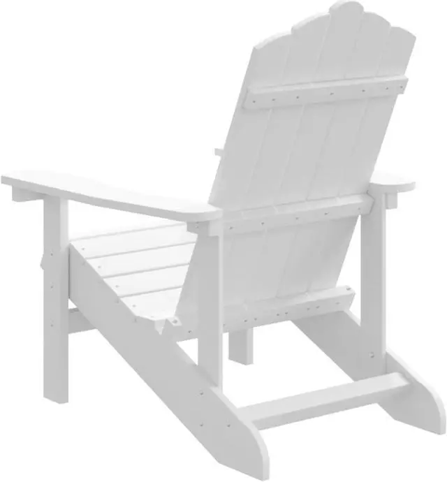 Alt view image 5 of 11 - vidaXL Patio Adirondack Chair HDPE White