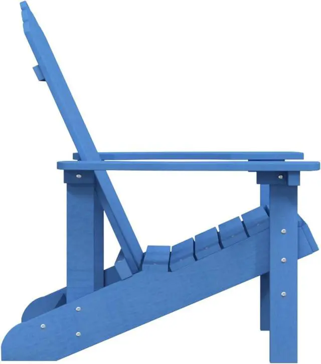 Alt view image 3 of 11 - vidaXL Patio Adirondack Chair HDPE Aqua Blue