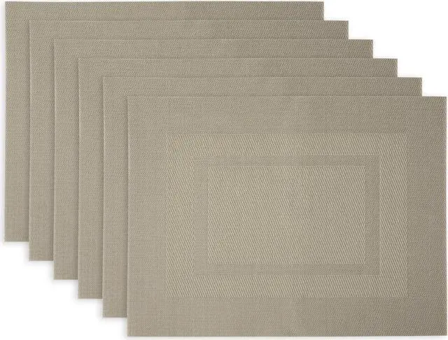 Main image of DII Stone PVC Doubleframe Placemat 6 Piece