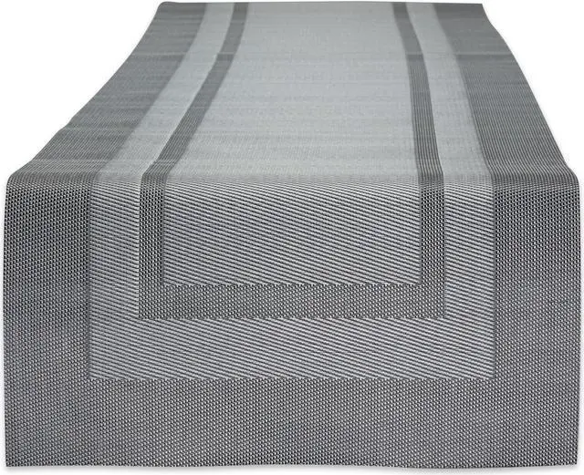 Main image of DII Gray PVC Doubleframe Table Runner 14x72