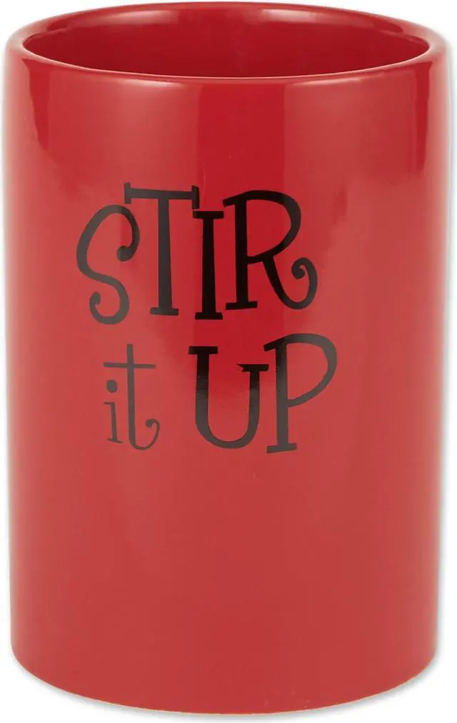 Main image of DII Red Stir It Up Ceramic Utensil Holder