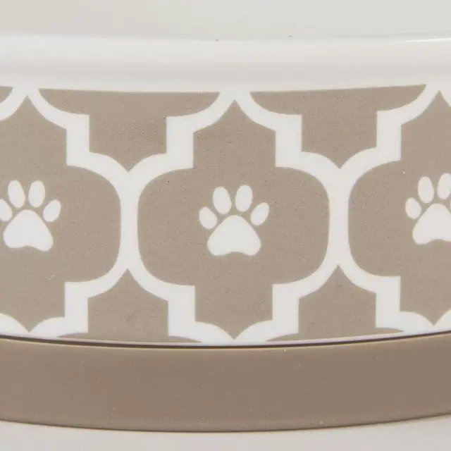 Alt view image 4 of 6 - DII Pet Bowl Lattice Stone Small 4.25Dx2H (Set of 2)