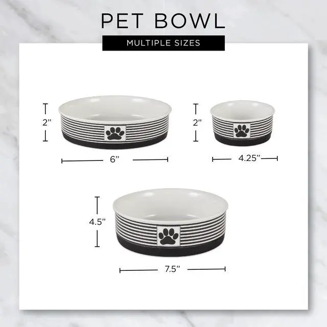 Alt view image 6 of 6 - DII Pet Bowl Dog Show Medium 6Dx2H (Set of 2)