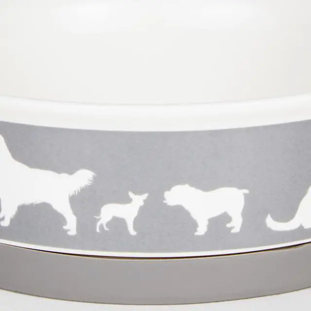Alt view image 2 of 6 - DII Pet Bowl Dog Show Gray Medium 6Dx2H (Set of 2)