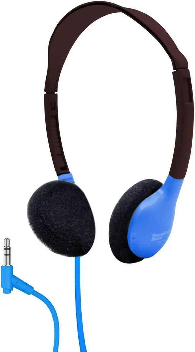 Alt view image 2 of 4 - Headphone In Blue - Multi Pack Deluxe, Foam 24 - Personal Headphones with Stereo 3.5mm plug,  5' Dura-Cord - chew-resistant cord, Foam Ear Cushions, Plastic carry case
