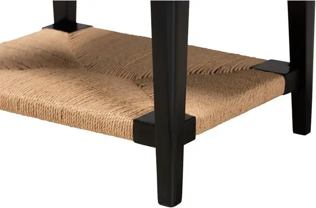 Alt view image 4 of 13 - Baxton Studio Freya Modern Bohemian Black Finished Bayur Wood End Table