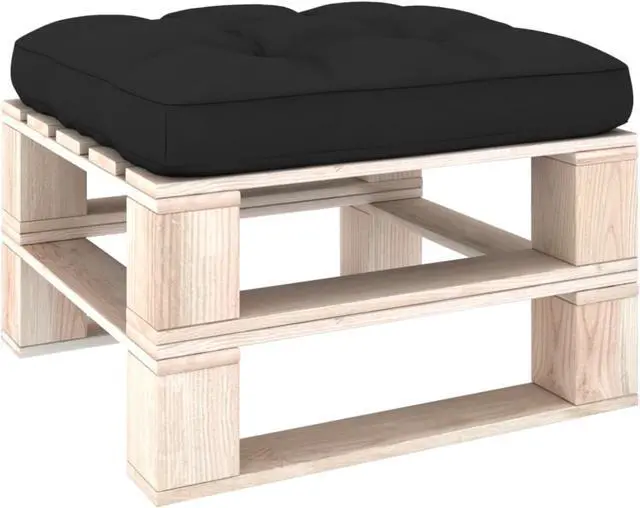 Main image of vidaXL Pallet Sofa Cushion Black 22.8"x22.8"x4"