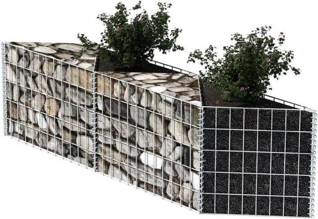 Alt view image 10 of 11 - vidaXL Gabion Basket 47.2"x19.7" Patio Planter Fence Raised Vegetable Bed