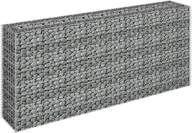 Alt view image 9 of 12 - vidaXL Gabion Raised Bed Galvanized Steel 70.9"x35.4" Planter Basket Pot Wall