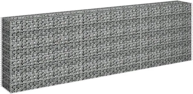 Alt view image 10 of 13 - vidaXL Gabion Raised Garden Bed Raised Flower Bed Galvanized Steel Planter