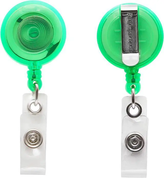 Alt view image 11 of 11 - Baumgartens Vinyl Punched ID Badge Holders - Vertical - 3.5" x 2.5" - Vinyl - 50 / Pack - Clear