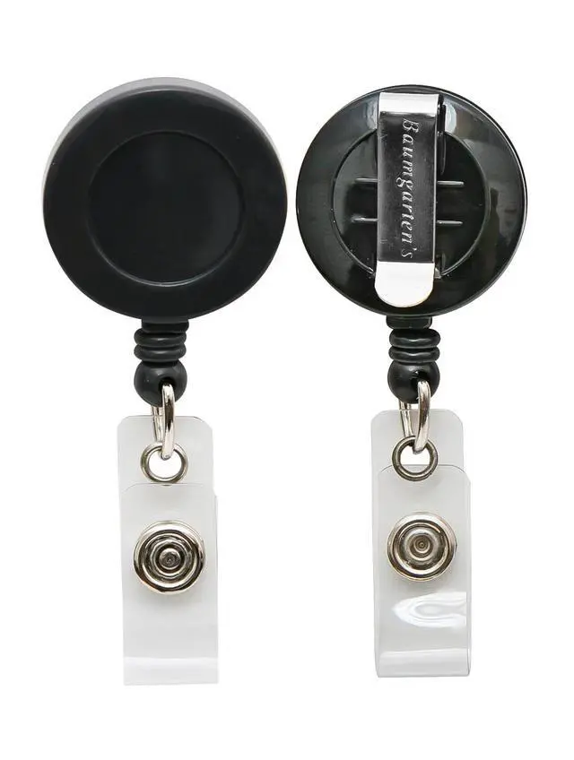Alt view image 15 of 15 - Baumgartens Card Reel with Belt Clip/Strap Extends 30" 25/PK Black 68424