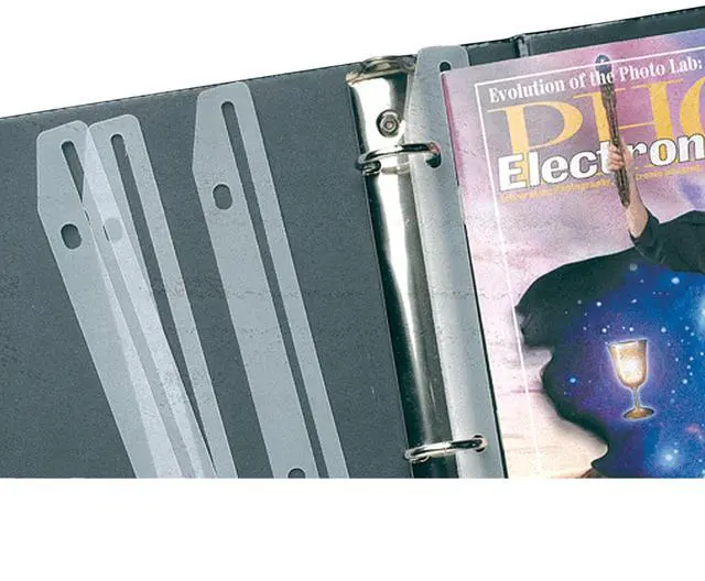 Alt view image 14 of 14 - Baumgartens Catalog/Magazine Organizer Strips 3 Ring 11-5/8"L 12/PK CL JT9000