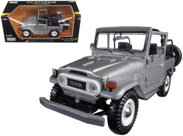 Alt view image 3 of 6 - Motormax 79330s Toyota FJ40 FJ 40 Convertible Silver 1-24 Diecast Model Car