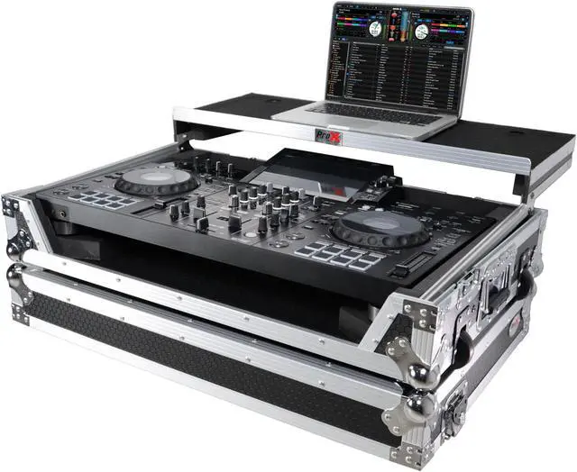 Alt view image 3 of 7 - ATA Style DJ Controller Case for Pioneer XDJ-RX3 RX2 Case with Laptop Shelf, and Wheels