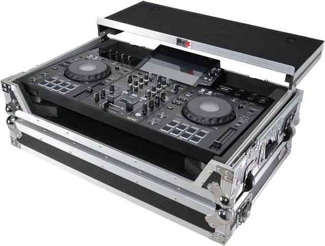 Alt view image 5 of 7 - ATA Style DJ Controller Case for Pioneer XDJ-RX3 RX2 Case with Laptop Shelf, and Wheels