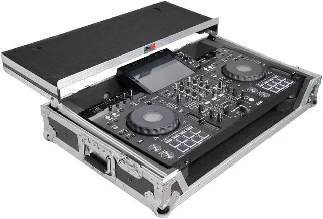 Alt view image 6 of 7 - ATA Style DJ Controller Case for Pioneer XDJ-RX3 RX2 Case with Laptop Shelf, and Wheels