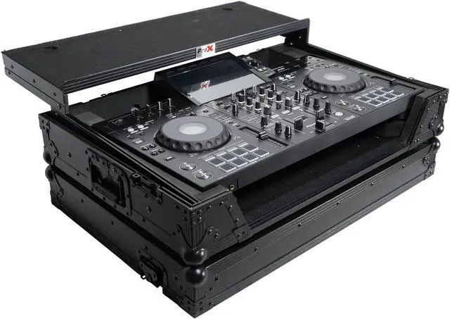 Alt view image 4 of 7 - ATA Style DJ Controller Case for Pioneer XDJ-RX3 RX2 Case with Laptop Shelf and Wheels | Black Finish