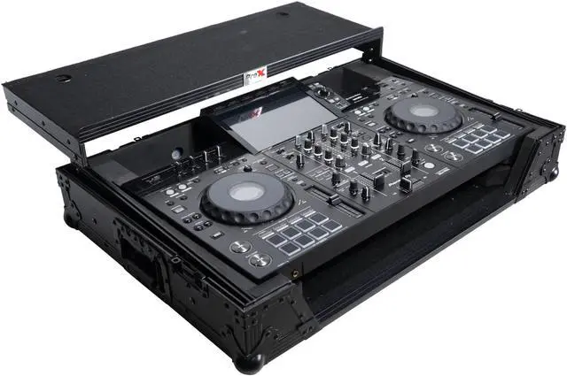 Alt view image 6 of 7 - ATA Style DJ Controller Case for Pioneer XDJ-RX3 RX2 Case with Laptop Shelf and Wheels | Black Finish