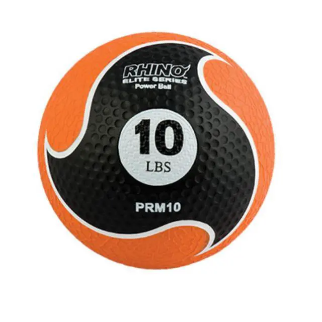 Alt view image 7 of 7 - Champion Sports PRM10 Rhino Elite Medicine Ball - 10 lb - Orange