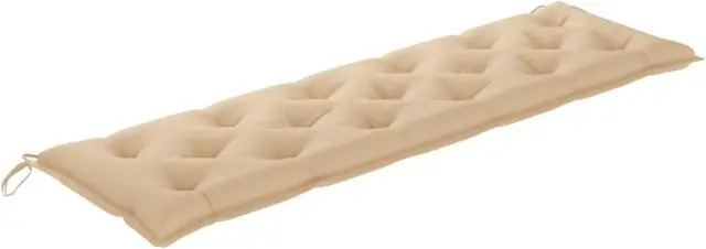 Alt view image 9 of 12 - vidaXL Bench Cushion Outdoor Water Repellent Bench Cushion Beige Oxford Fabric