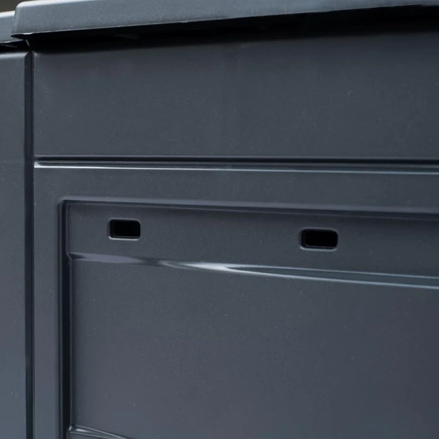 Alt view image 2 of 12 - vidaXL Garden Composters 2 pcs Gray 23.6"x23.6"x28.7" 137.4 gal