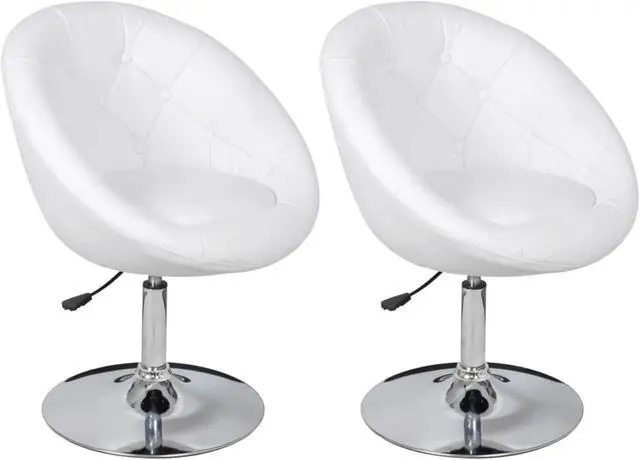 Main image of vidaXL Bar Stools 2 pcs White Faux Leather