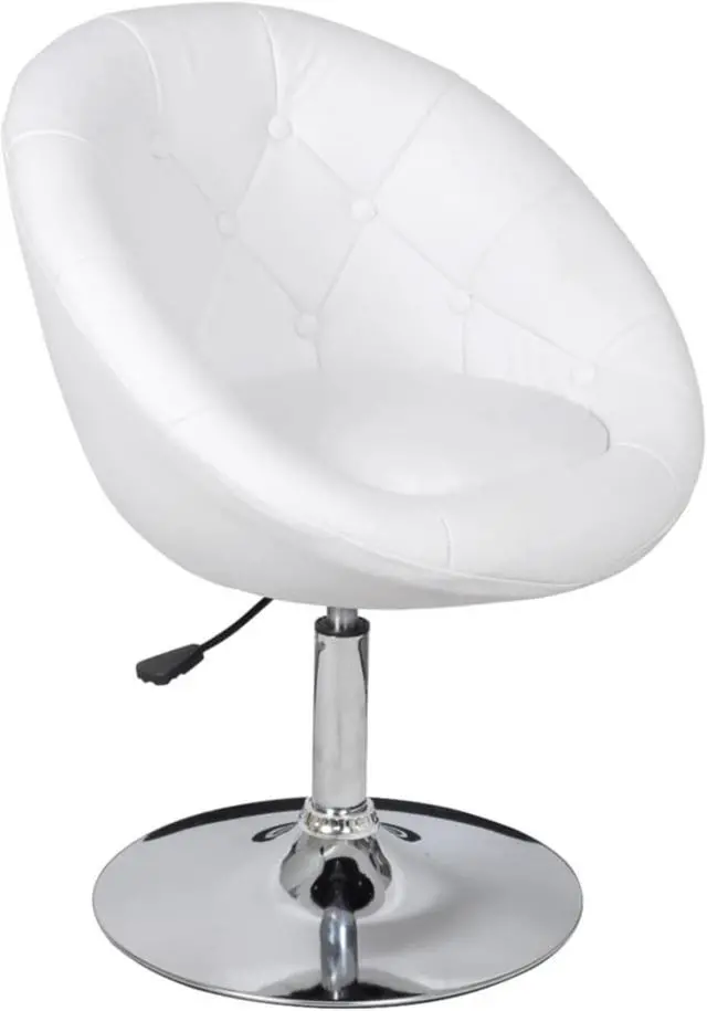 Alt view image 3 of 18 - vidaXL Bar Stools 2 pcs White Faux Leather