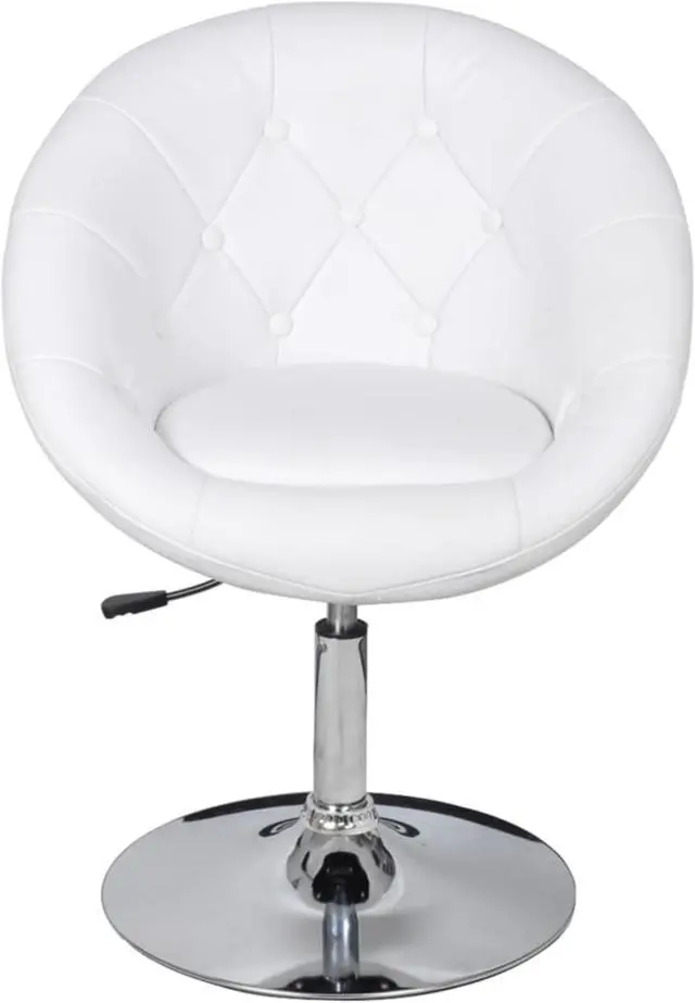 Alt view image 4 of 18 - vidaXL Bar Stools 2 pcs White Faux Leather