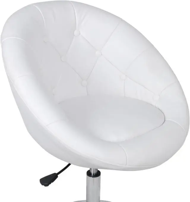 Alt view image 6 of 18 - vidaXL Bar Stools 2 pcs White Faux Leather