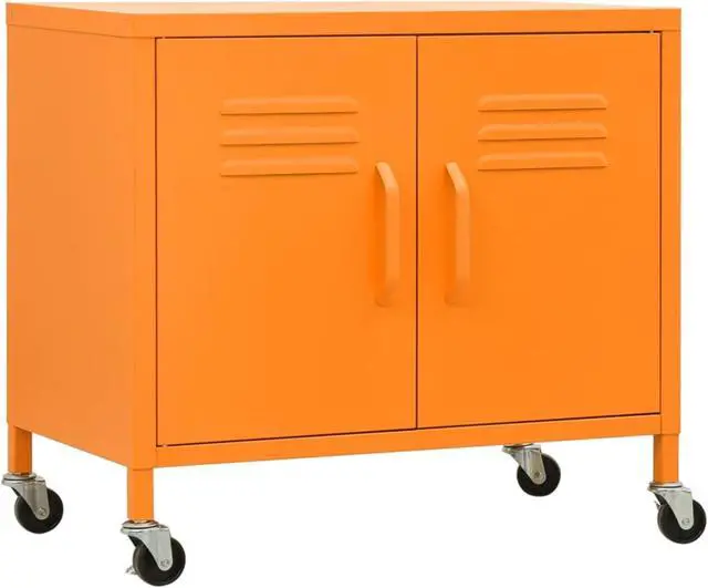 Main image of vidaXL Storage Cabinet Orange 23.6"x13.8"x19.3" Steel