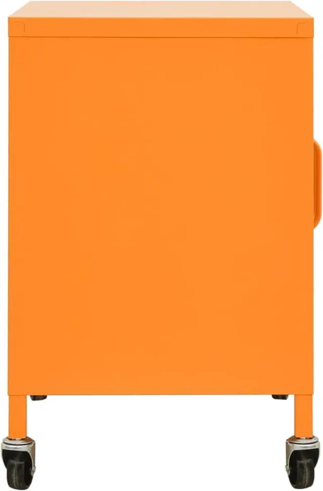 Alt view image 4 of 12 - vidaXL Storage Cabinet Orange 23.6"x13.8"x19.3" Steel