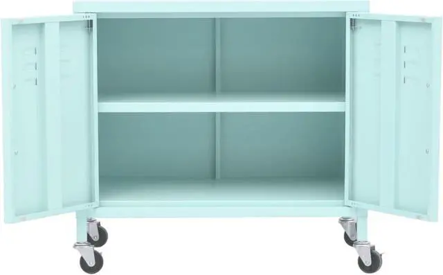 Alt view image 6 of 12 - vidaXL Storage Cabinet Mint 23.6"x13.8"x19.3" Steel