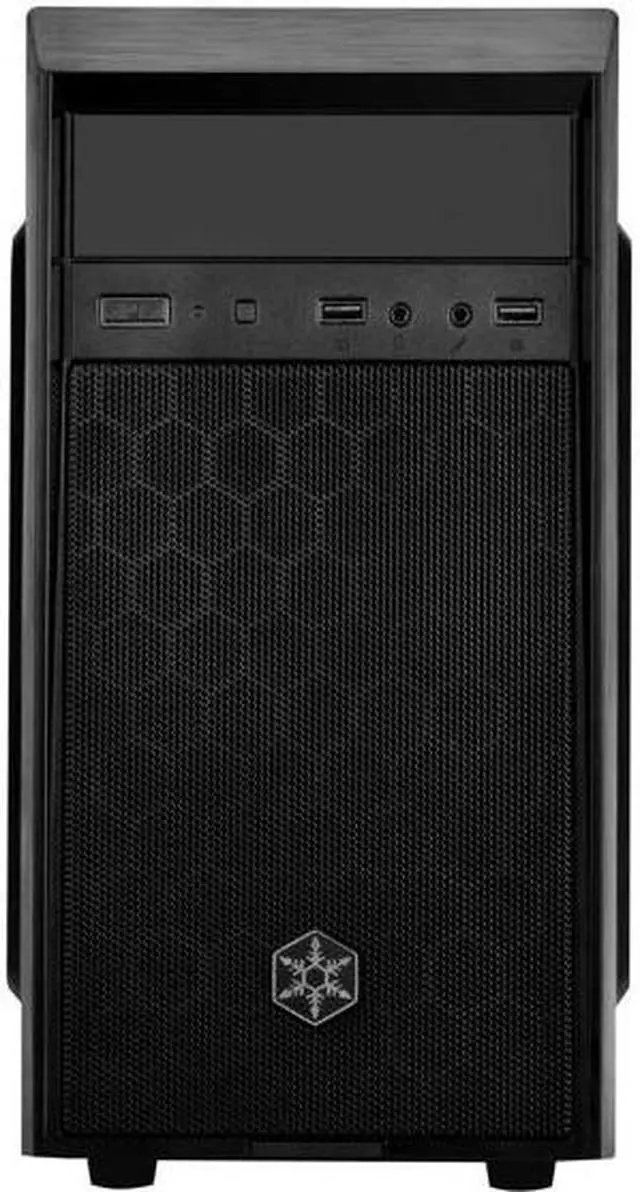 Alt view image 2 of 6 - Black, Plastic Bezel, Steel Body black internal, M-ATX M/B, back 1*120mm fan,  front 1*120mm fan slot,1*5.25", 3*3.5"+ 3*2.5" Internal, 1*audio, 1*MIC, 2*USB3.0