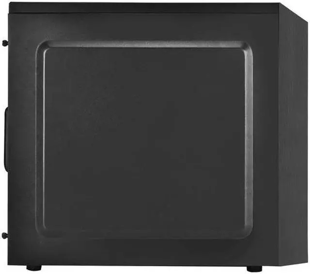 Alt view image 4 of 6 - Black, Plastic Bezel, Steel Body black internal, M-ATX M/B, back 1*120mm fan,  front 1*120mm fan slot,1*5.25", 3*3.5"+ 3*2.5" Internal, 1*audio, 1*MIC, 2*USB3.0