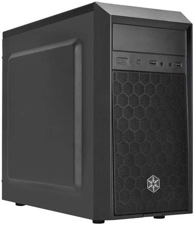 Alt view image 3 of 6 - Black, Plastic Bezel, Steel Body black internal, M-ATX M/B, back 1*120mm fan,  front 1*120mm fan slot,1*5.25", 3*3.5"+ 3*2.5" Internal, 1*audio, 1*MIC, 2*USB3.0
