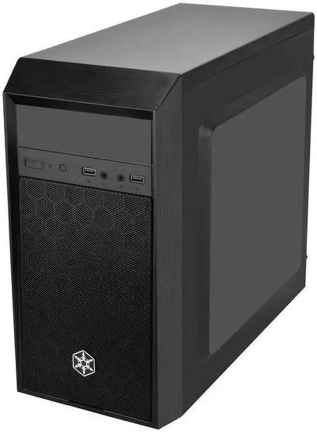 Alt view image 5 of 6 - Black, Plastic Bezel, Steel Body black internal, M-ATX M/B, back 1*120mm fan,  front 1*120mm fan slot,1*5.25", 3*3.5"+ 3*2.5" Internal, 1*audio, 1*MIC, 2*USB3.0
