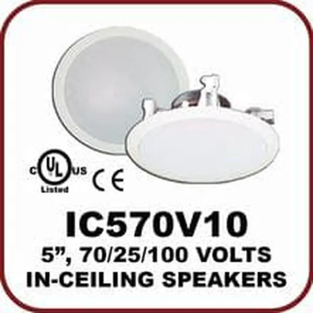 Main image of 25/70/100 Volts In-ceiling Speaker with Tile Bridge and Backcan