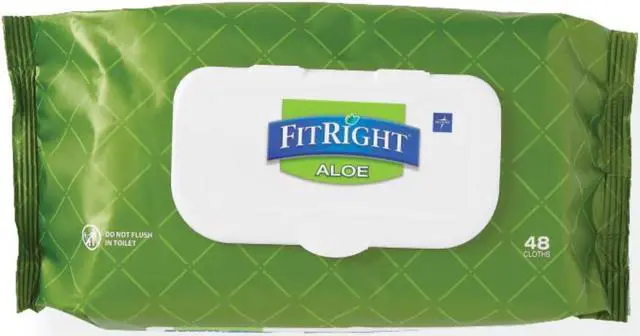 Alt view image 8 of 8 - Medline MSC263625 Aloetouch Select Premium Personal Cleansing Wipes, 8 X 12, 48/Pack